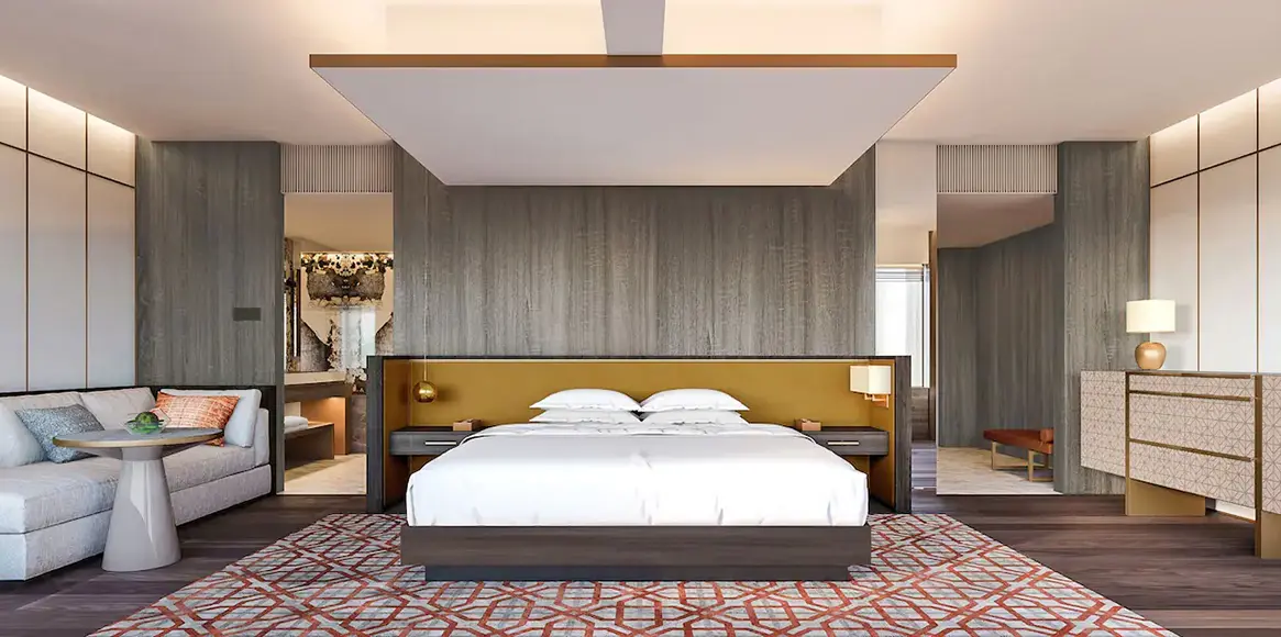 君悅酒店 豪華客房 1張特大床,帶陽台 君悅酒店 豪華客房 1張特大床,帶陽台