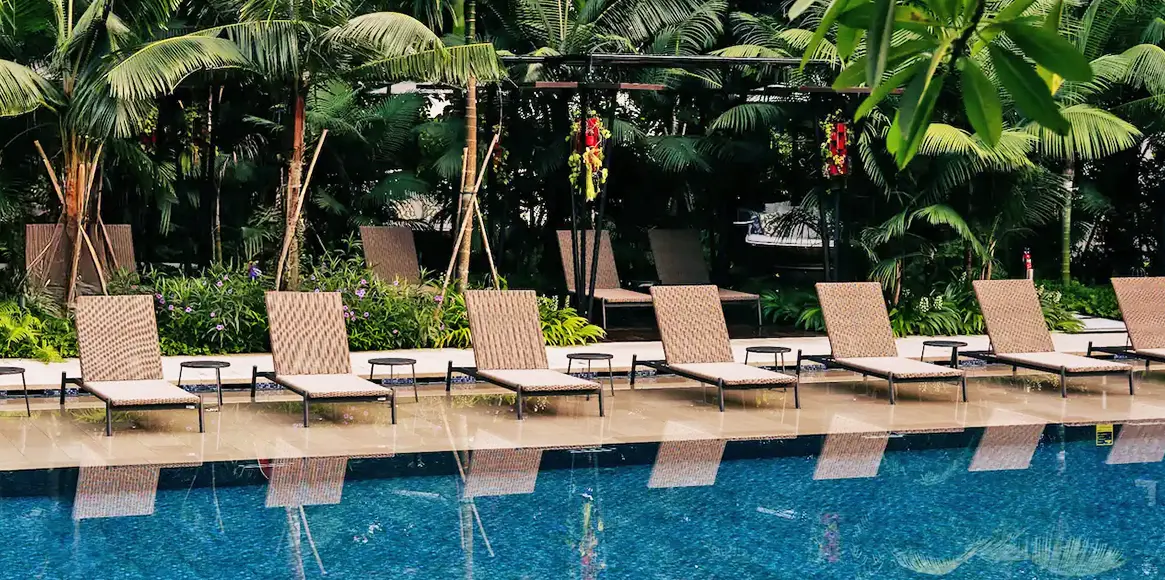 君悅酒店 游泳池躺椅 君悅酒店 游泳池躺椅