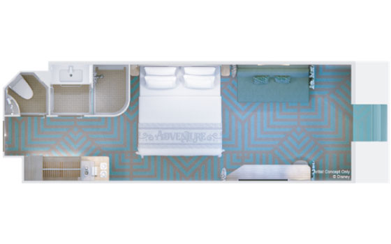 Deluxe Oceanview Stateroom-格局