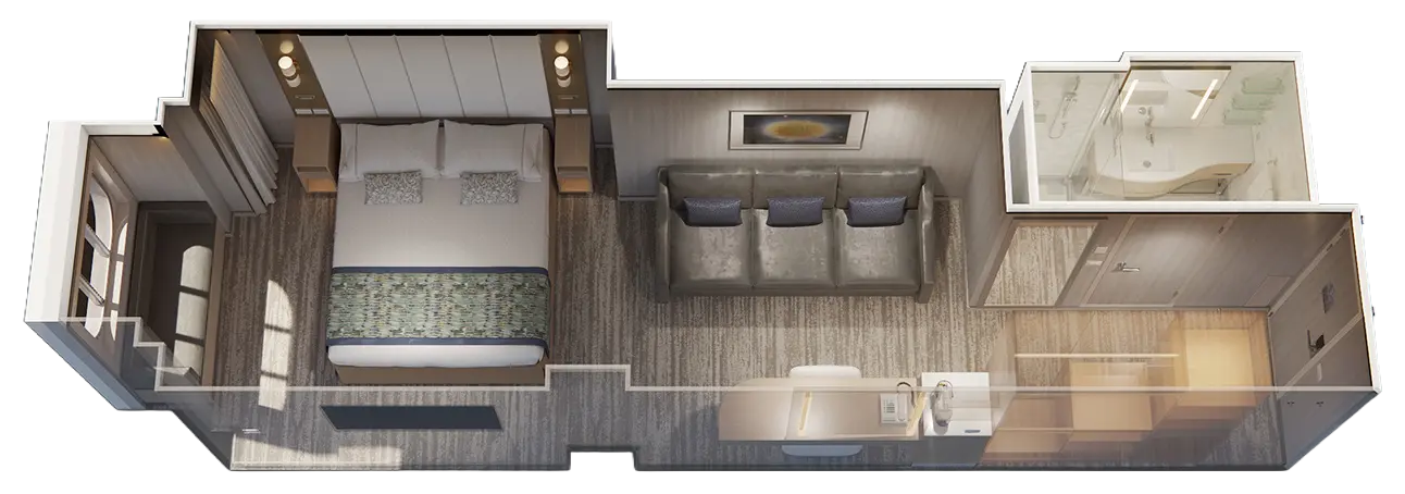 優質海景外艙平面圖