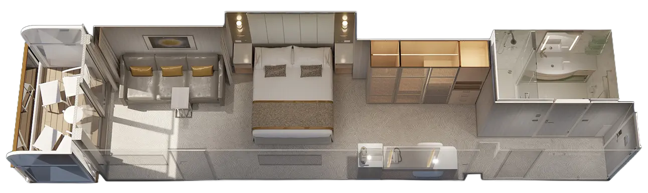 聖殿迷你套房艙平面圖