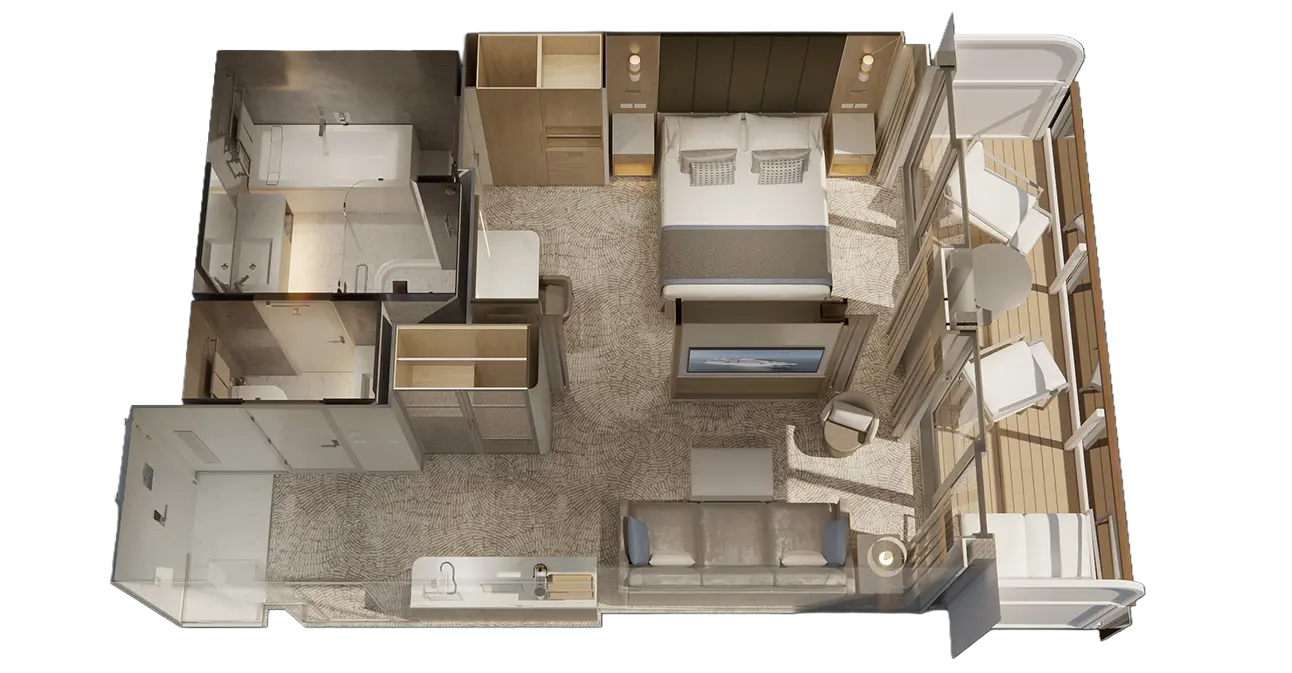 聖殿標準套房艙平面圖